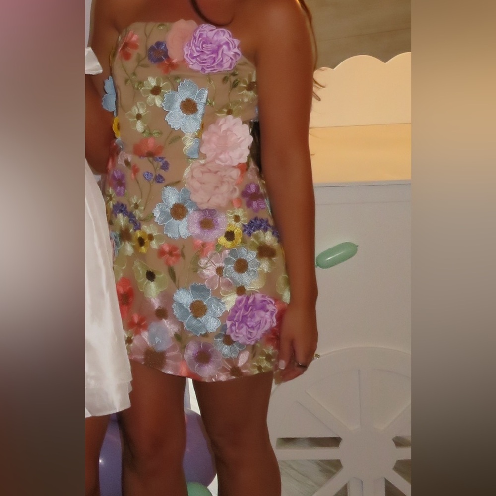 Floral Multicolor Mini Dress